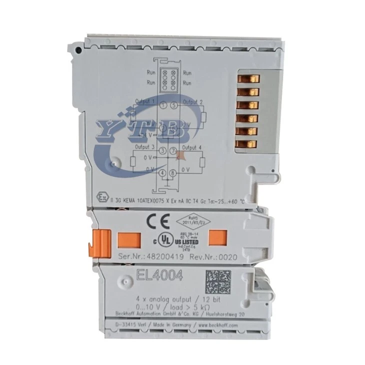 Beckhoff EL4004 4-Channel Independent 0~10V Analog Output EtherCAT Terminal suppliers